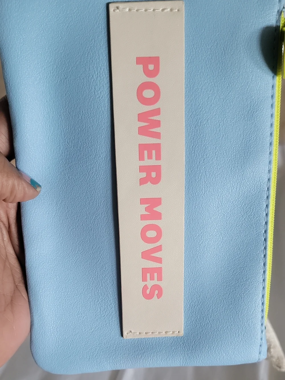 Blue 'Power Moves' Zip Pouch - Women Bags